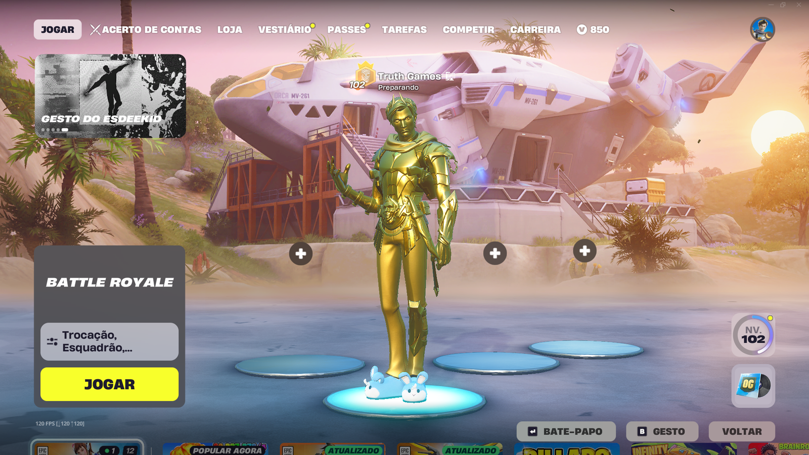 Fortnite lobby em 2026