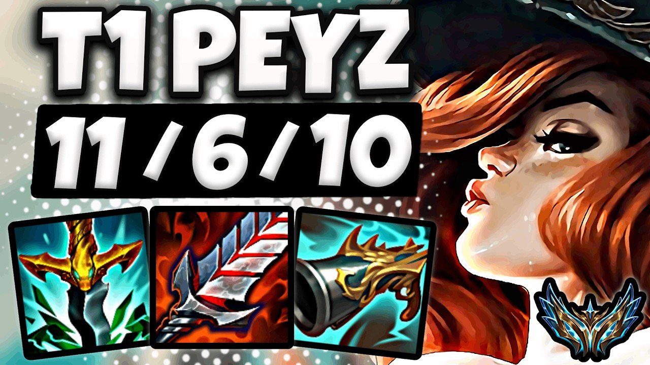 T1 Peyz Miss Fortune vs Caitlyn [ ADC ] Patch 26.13 Korea Challenger 2509 LP