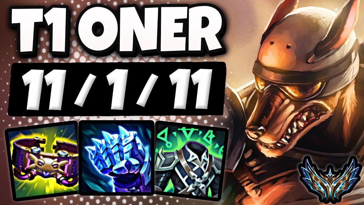 T1 Oner Nasus vs Nocturne [ Jungle ] Korea Challenger 2252 LP | Patch 26.13