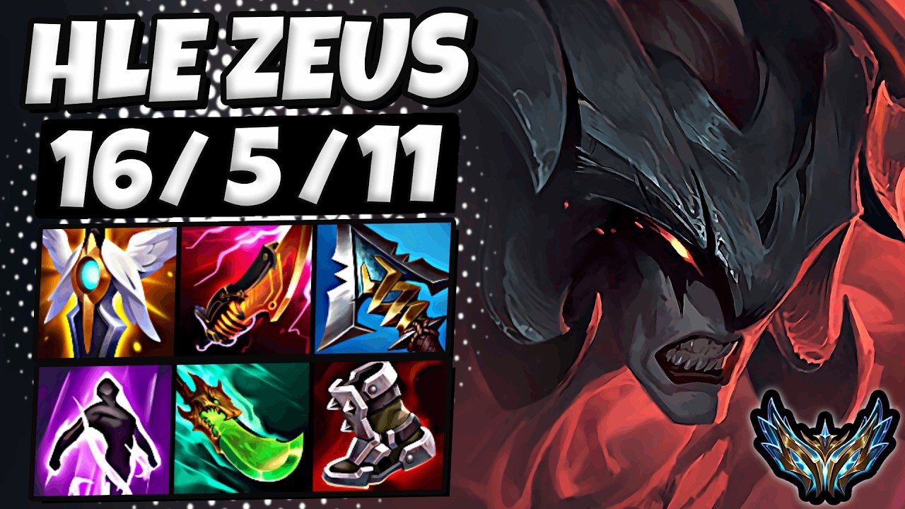 HLE Zeus Aatrox vs Yasuo [ TOP ] Korea Challenger 1934 LP | Patch 26.14