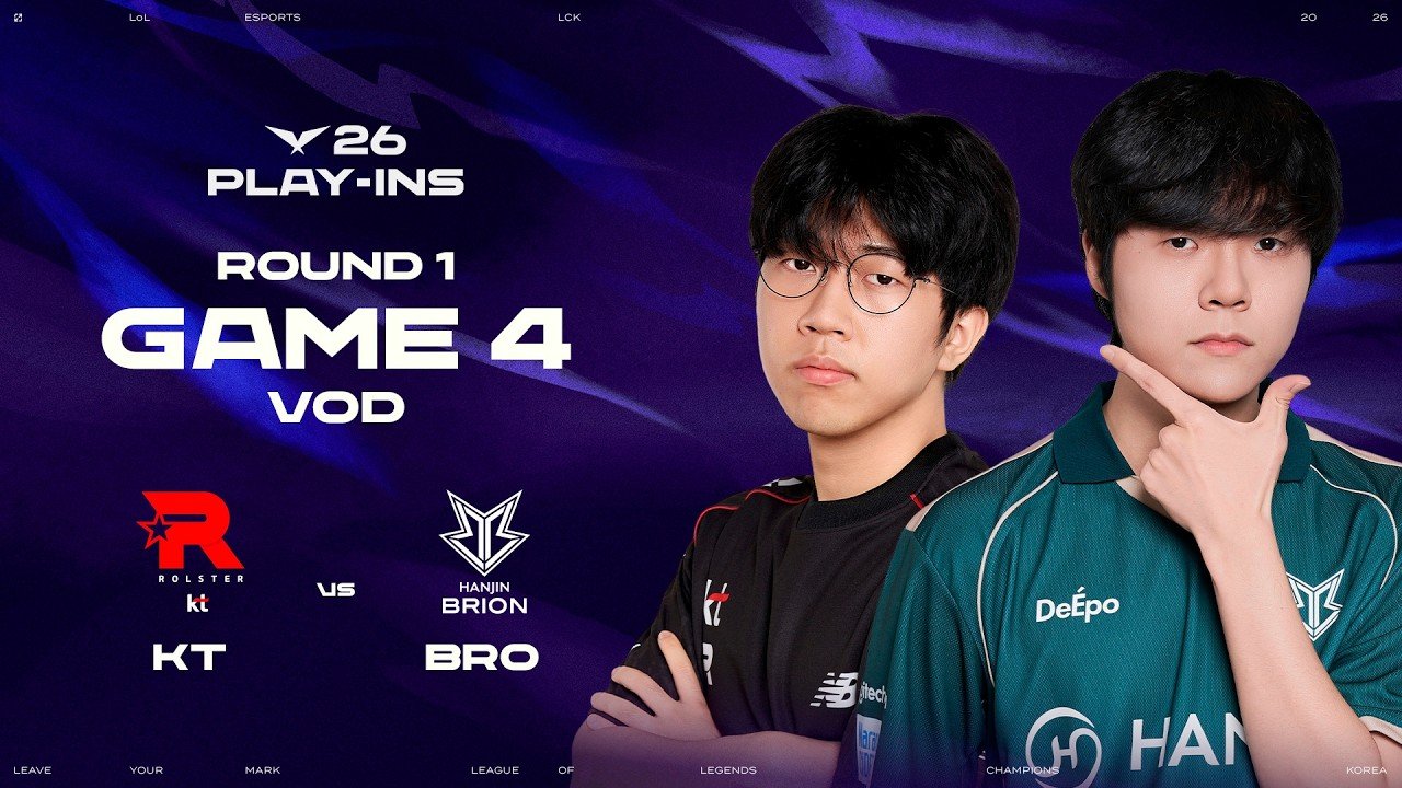 KT vs BRO | Play-Ins Round 1 Game 4 | 2026 LCK