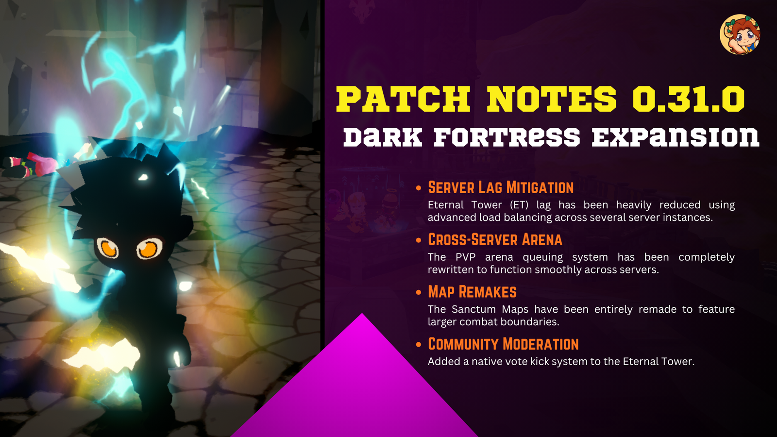 Patch Notes 0.31.0: Dark Fortress Expansion & Network Fixes