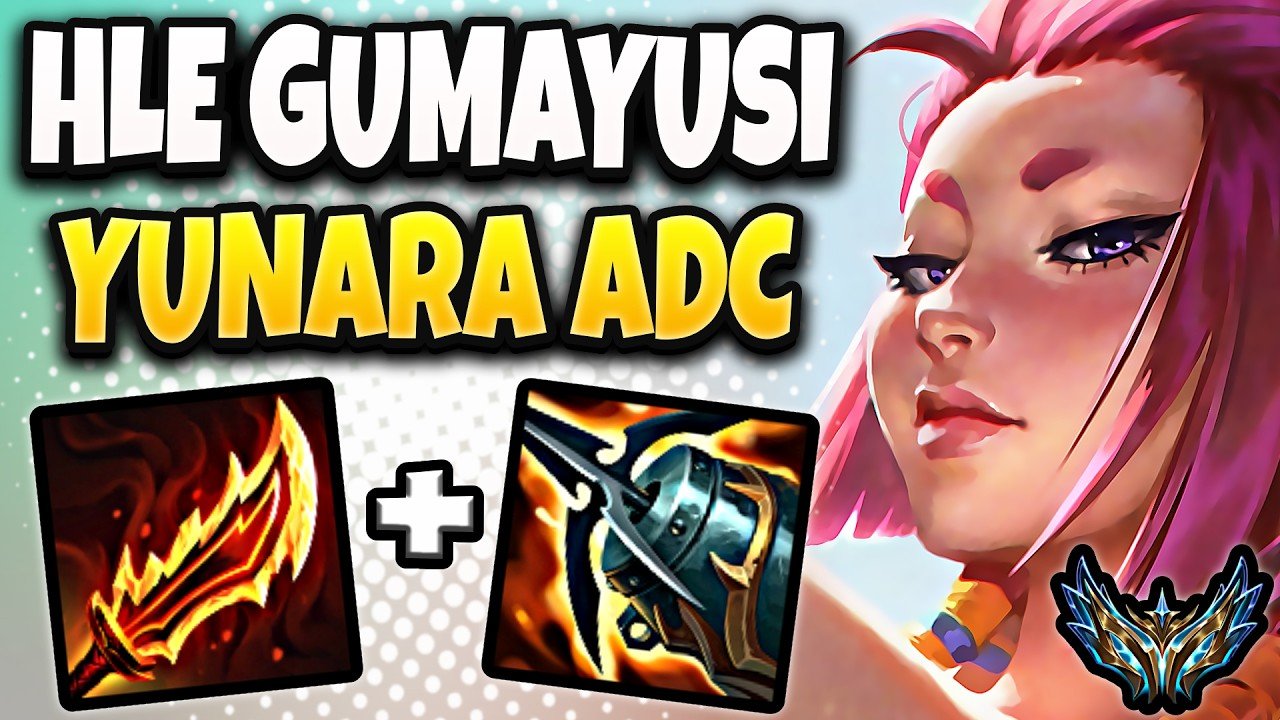 HLE Gumayusi Yunara vs Caitlyn [ ADC ] Korea Challenger 2480 LP | Patch 26.17