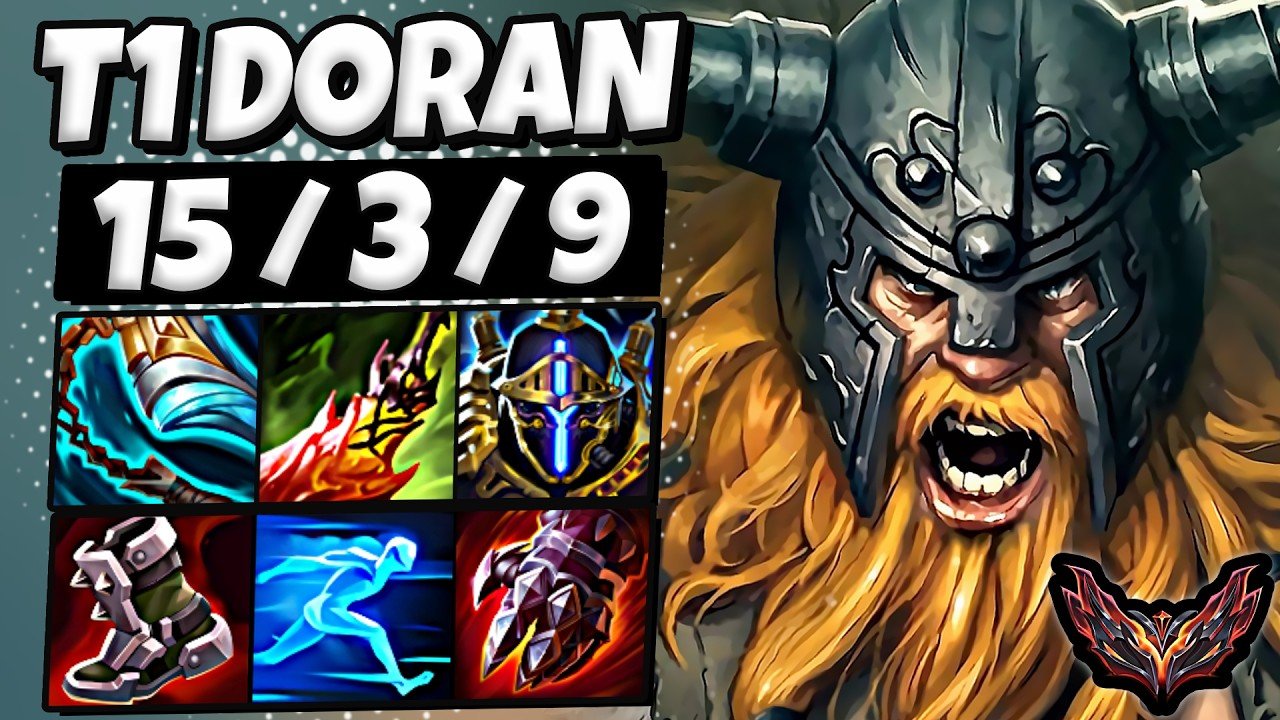 T1 Doran Olaf vs Garen [ TOP ] Korea Grandmaster 1464 LP | Patch 26.16