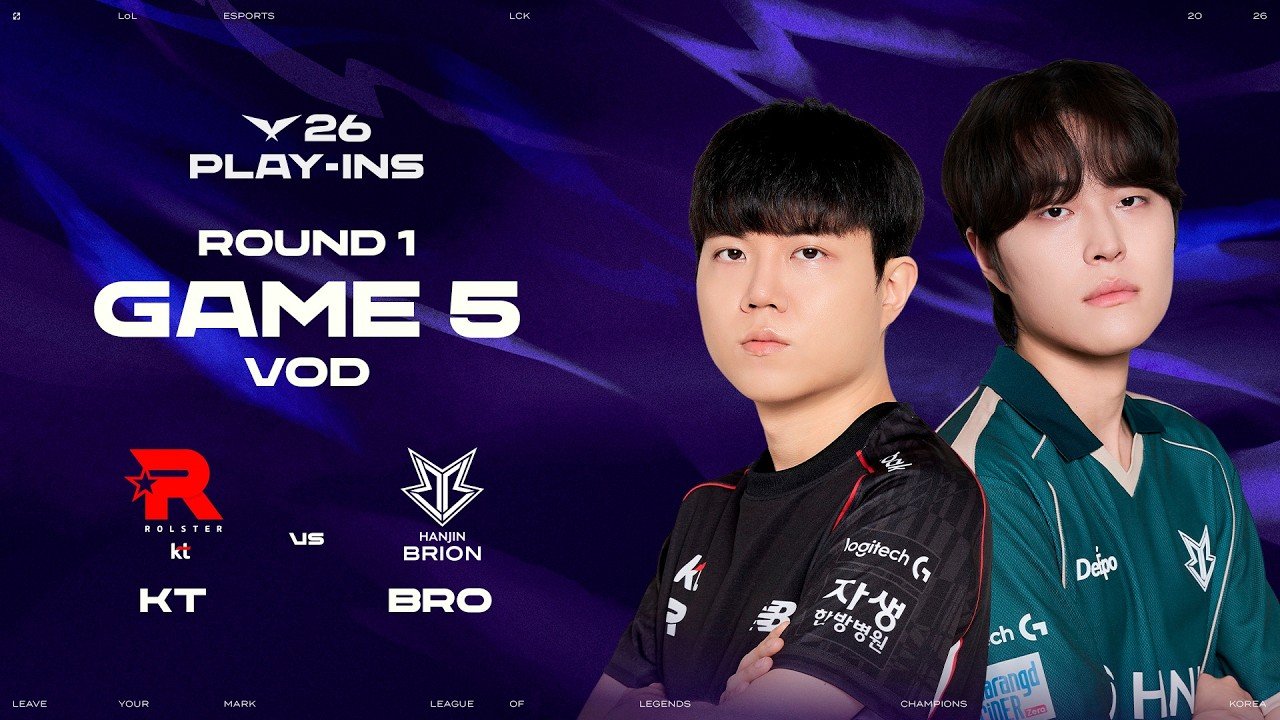 KT vs BRO | Play-Ins Round 1 Game 5 | 2026 LCK