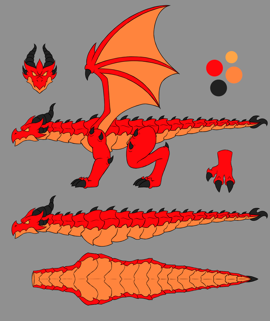 Fire Red Dragon Concept